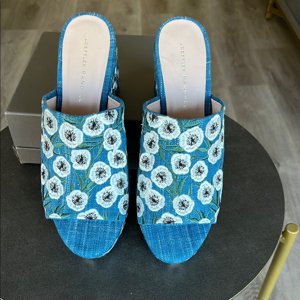 Loeffler Randall Blue Floral Women's Shoes